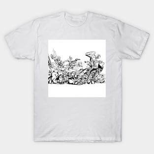 the heroes in ecopop artwork T-Shirt